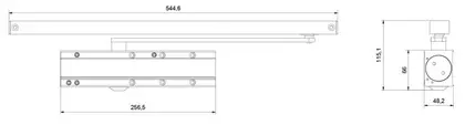 SEVAX-ferme-porte-bras-glissiere-ESV7165-pose